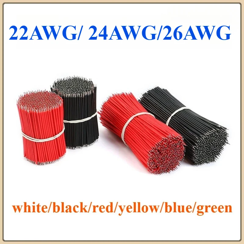 20Pcs PCB Solder Cable Tin-Plated Jumper Wire 22AWG 24AWG 26AWG in Multiple Lengths 5cm to 30cm Tin Conductor Connector Wires