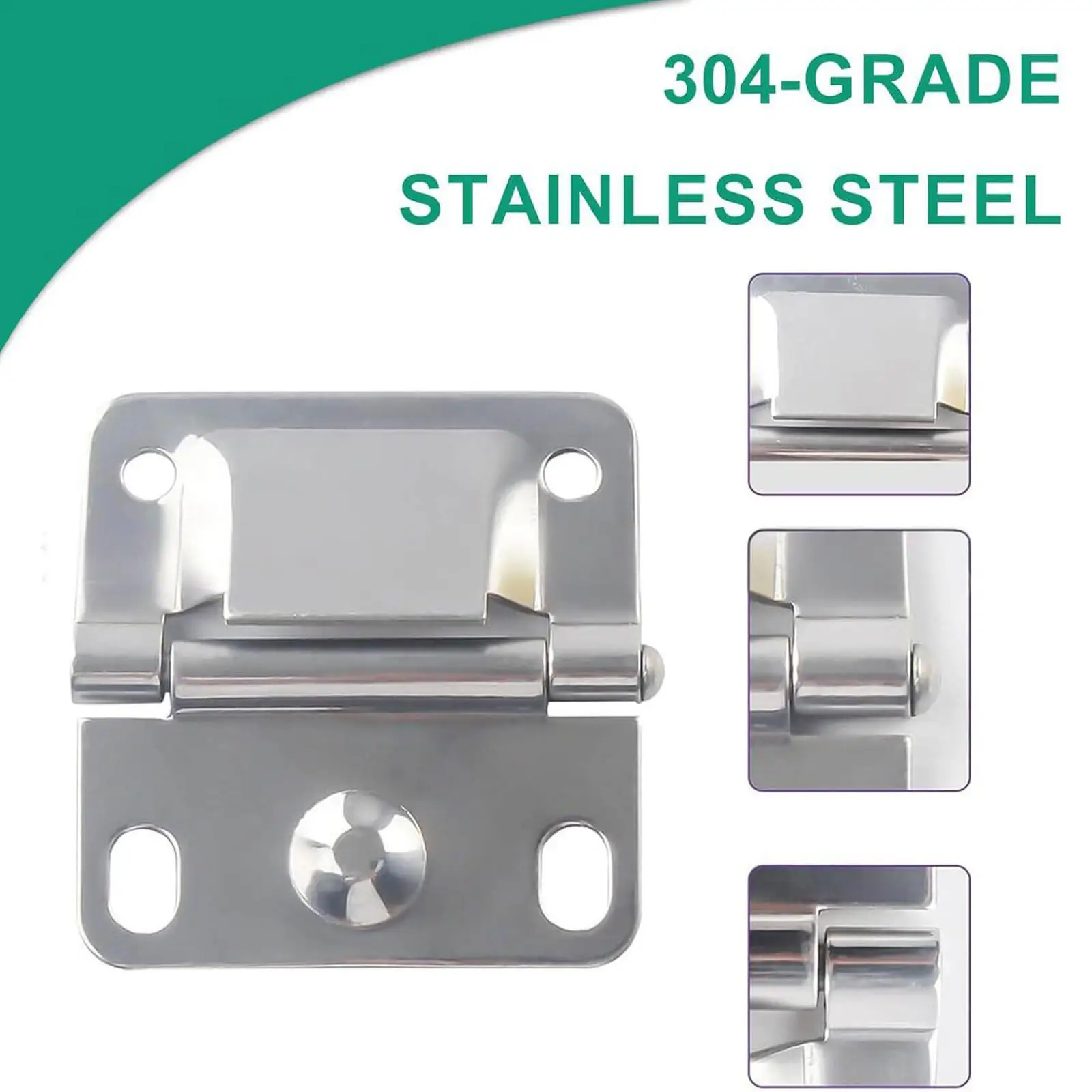 

Heavy Duty Stainless Steel Cooler Hinge Replacement Secure Easy Install Parts for Glass Door Cooler