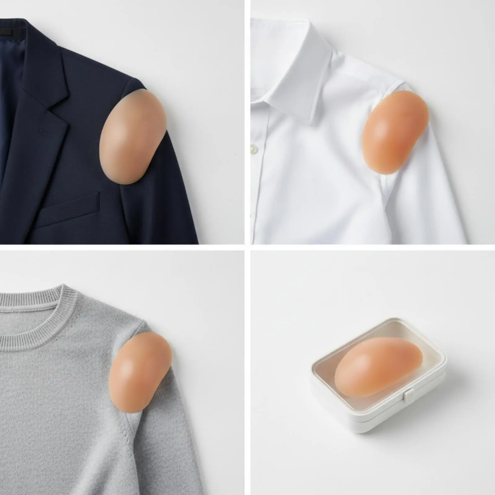Silicone Shoulder Pad Inserts for Mens Blazer Suit Jacket Shapewear Enhancer Low Profile Invisible Fit Comfortable Tailoring