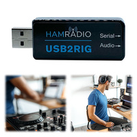 USB2RIG Radio USB Sound Card Connector Support PTT with VOX Control Sound Adapter for KENWOOD YAESU ICOM Business Radio