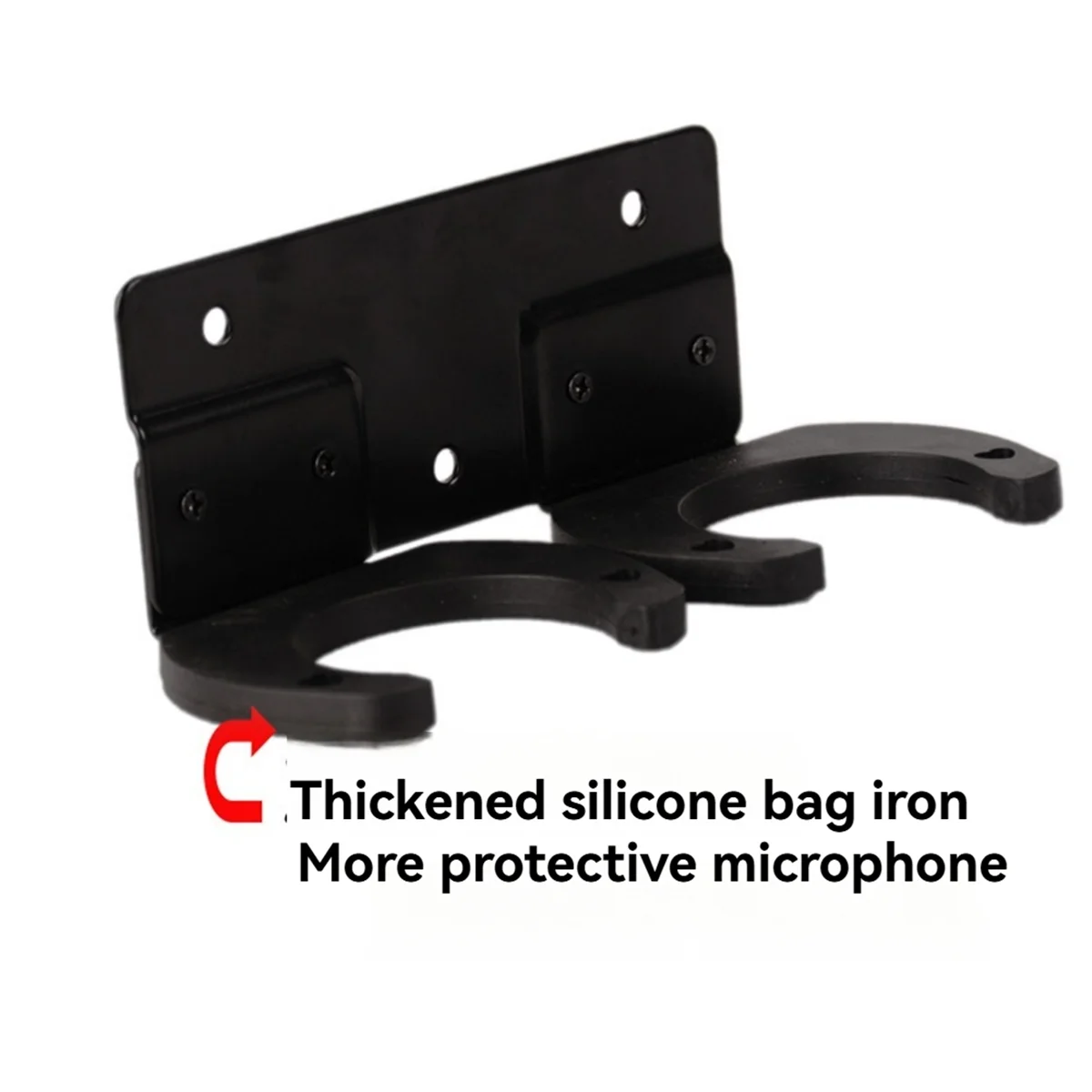 

Microphone Holder Wireless Microphone Holder For Mic Stand Wall Mounted Microphone Hanger Clip Double Hook Stands Holder