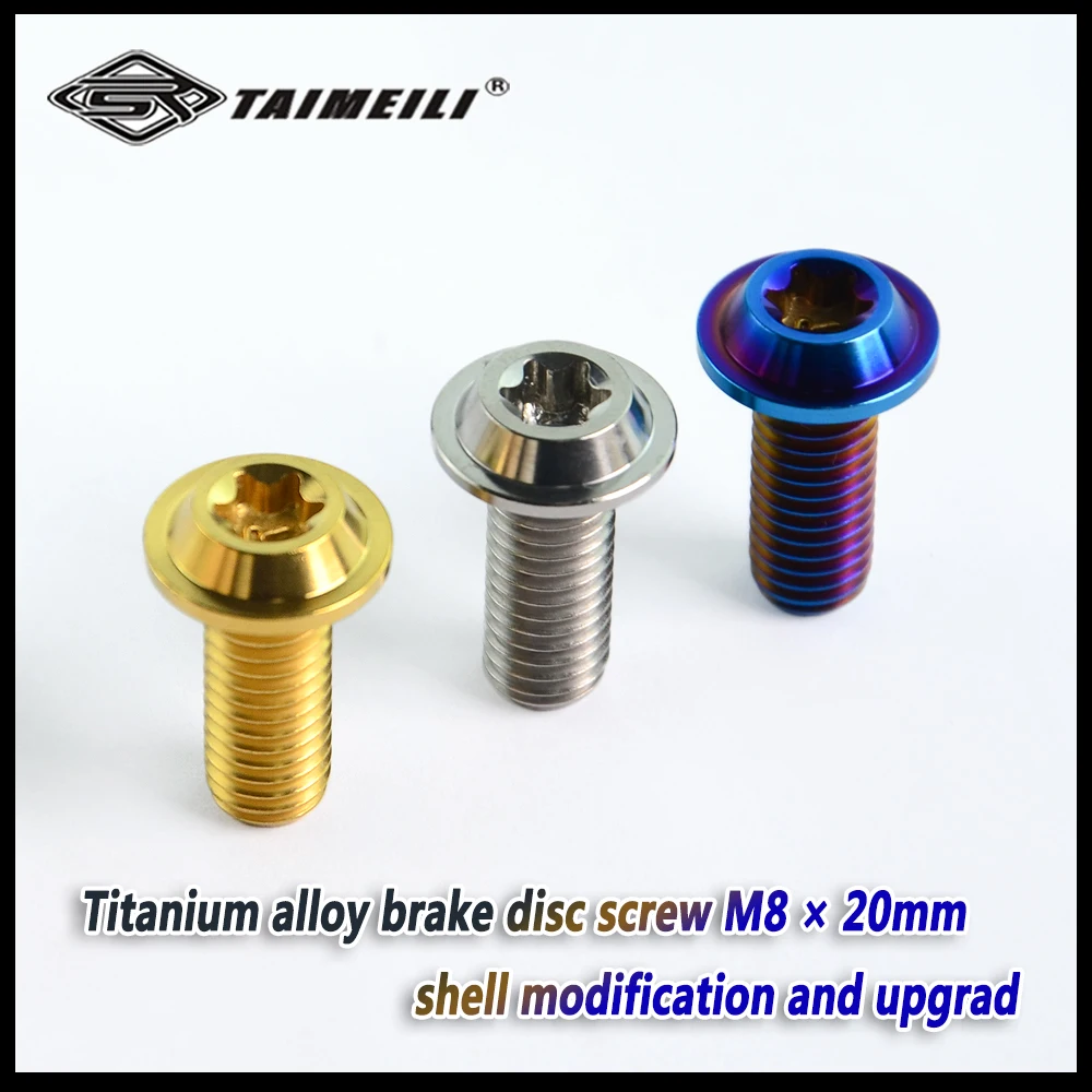 TAIMEILI Titanlegierung, scheibenförmiger Kopf, Bremsscheibenschraube für Motorräder, M8x20mm, zum Umbau, zur Modernisierung und als Ersatzteil. – Detail 5