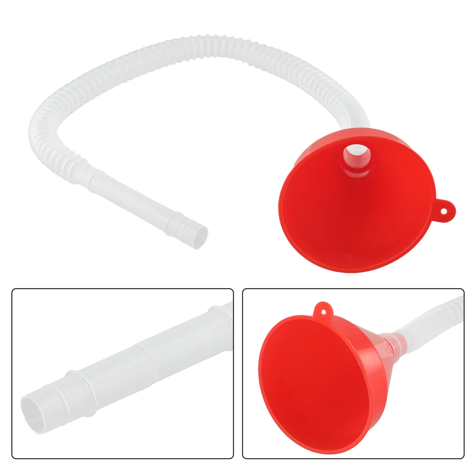 Съемная воронка для шланга Цвет красного цвета Воронка для мотоцикла Универсальная для различных потребностей Удобная для использования в дороге Использование в дороге