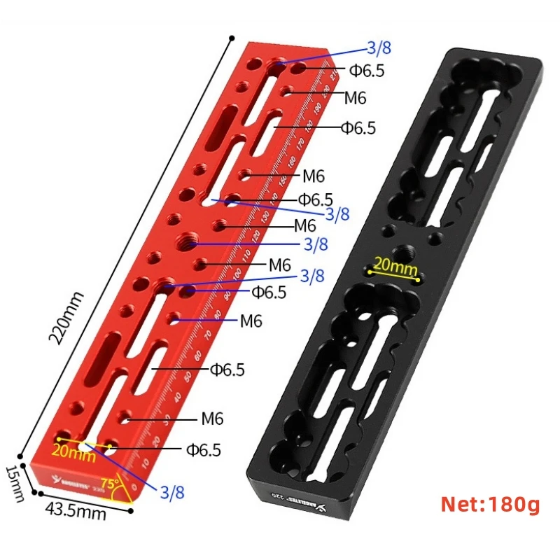 Picture 4: Angeleyes 220mm 43.5x220mm 75 Degree Narrow Gauge Dovetail with Scale Astronomical Telescope Guide Rail Star Accessories