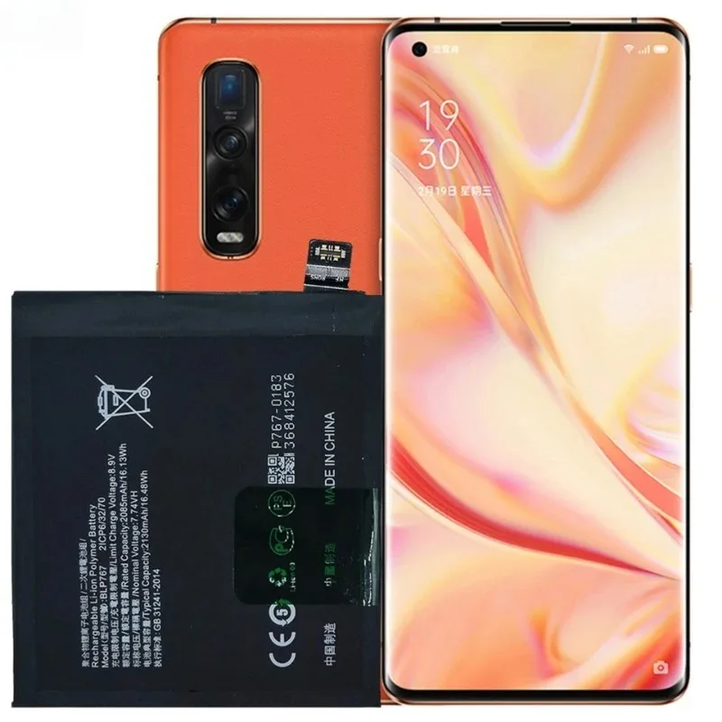 

For OPPO Find X2 Pro X2Pro Mobile Phone Battery BLP767 7.74V 2130mAh High Capacity 100% New 0-Cycle