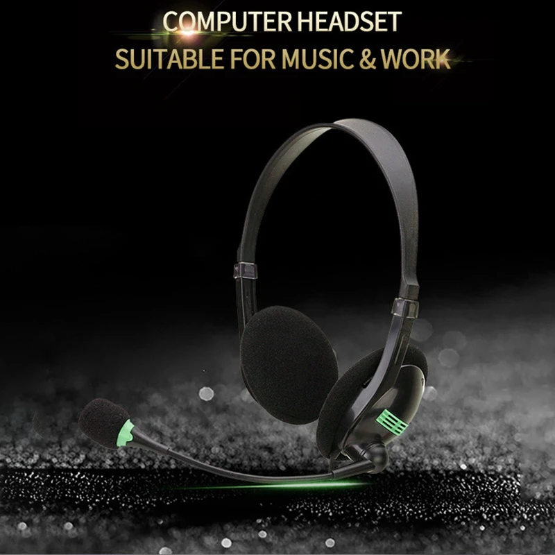 3.5MM Audio Headset Computer Headsets With 270 Degree Boom Mic Suitable For Desktop Computers