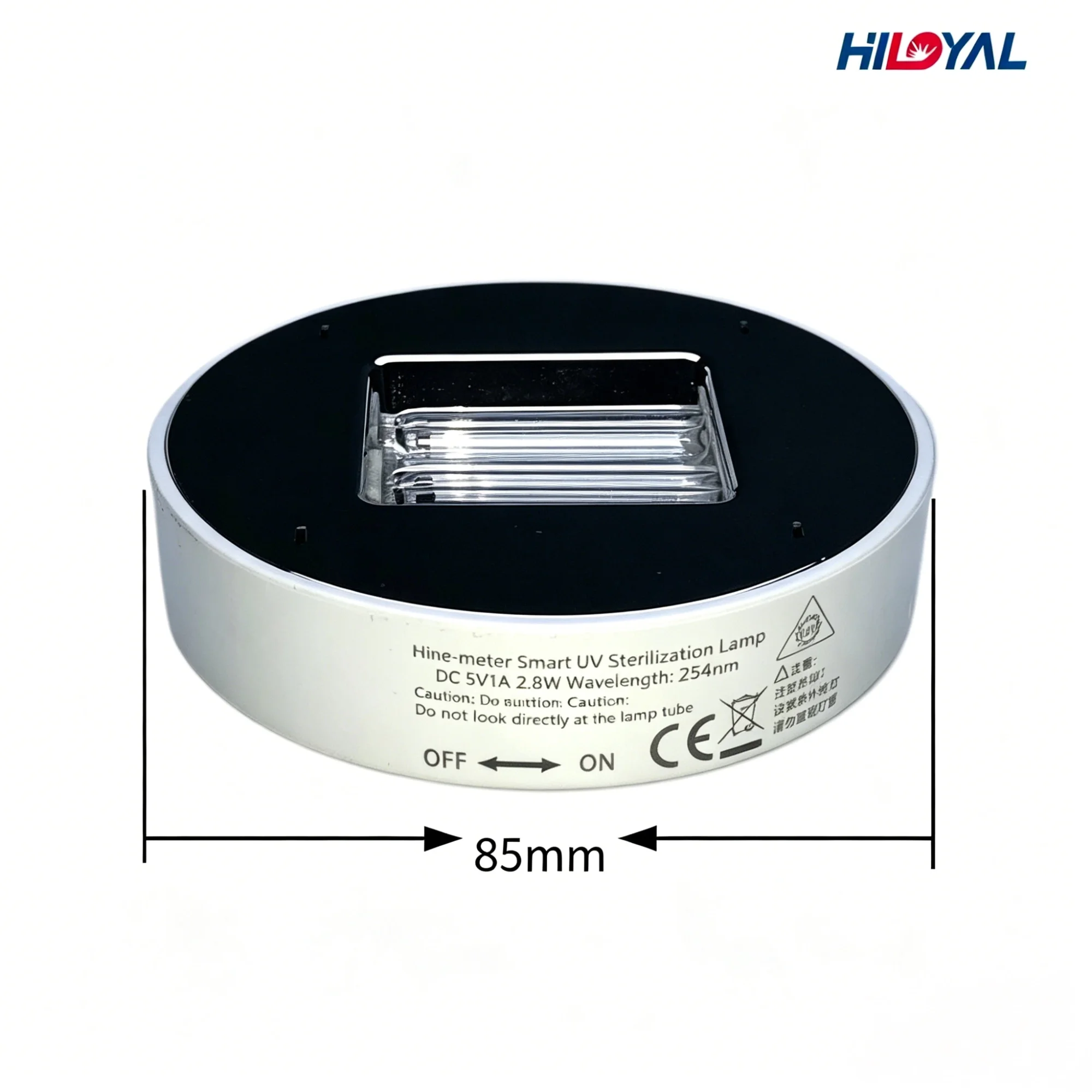 Smart Toilet UV Light UVC 254nm with Ozone, Auto Lid-Activated Sanitizer, Rechargeable 90Min, 5S Delay for Bathroom