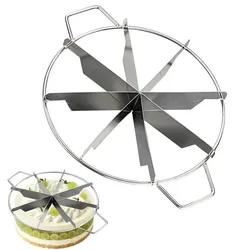 26cm Pancake Pizza Cutter Cake Slicer Stainless Steel Cake Divider Splitter Cocina Gadgets Kitchen Tools