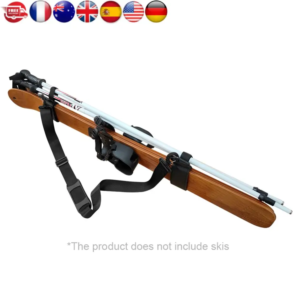 التزلج القطب الكتف اليد الناقل المقود المحمولة الرياضة في الهواء الطلق التزلج الملحقات قابل للتعديل مقبض الكتف الأشرطة #1