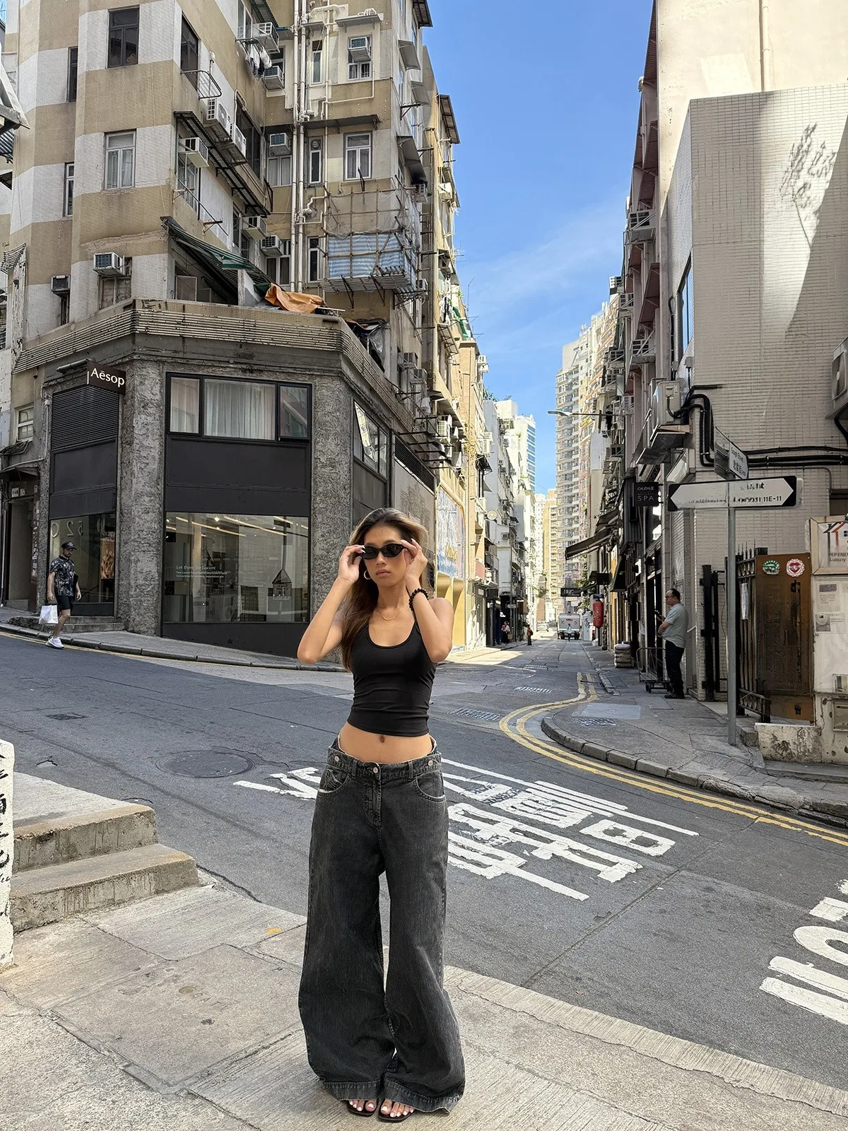 

Повседневные хлопковые брюки с высокой талией и широкими штанинами, джинсы с эффектом вощеной ткани, универсальные, комфортные, свободного кроя, на все сезоны, без бренда