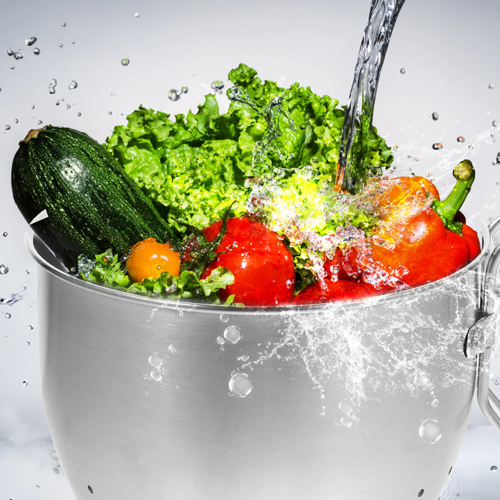 

1pc Stainless Steel Sink Basket Kitchen Drain Storage Draining Vegetable Washing Basket Compact Strainer Colander Tool