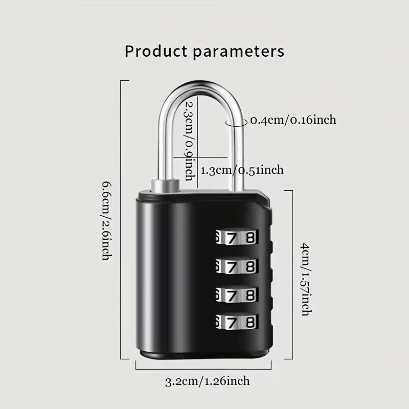 Imagem -06 - Zinc Alloy Combination Lock com Chave Dual Channel Management Escola Gym Locker Dígitos Shed Pcs