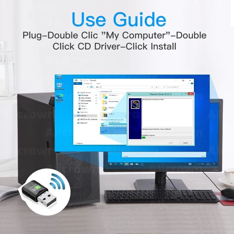USB Wifi 어댑터 600Mbps 무선 네트워크 카드 2.4G 및 5.8GHz USB 이더넷 PC WiFi 어댑터 Lan 300Mbps Wifi 동글 AC Wifi 수신기