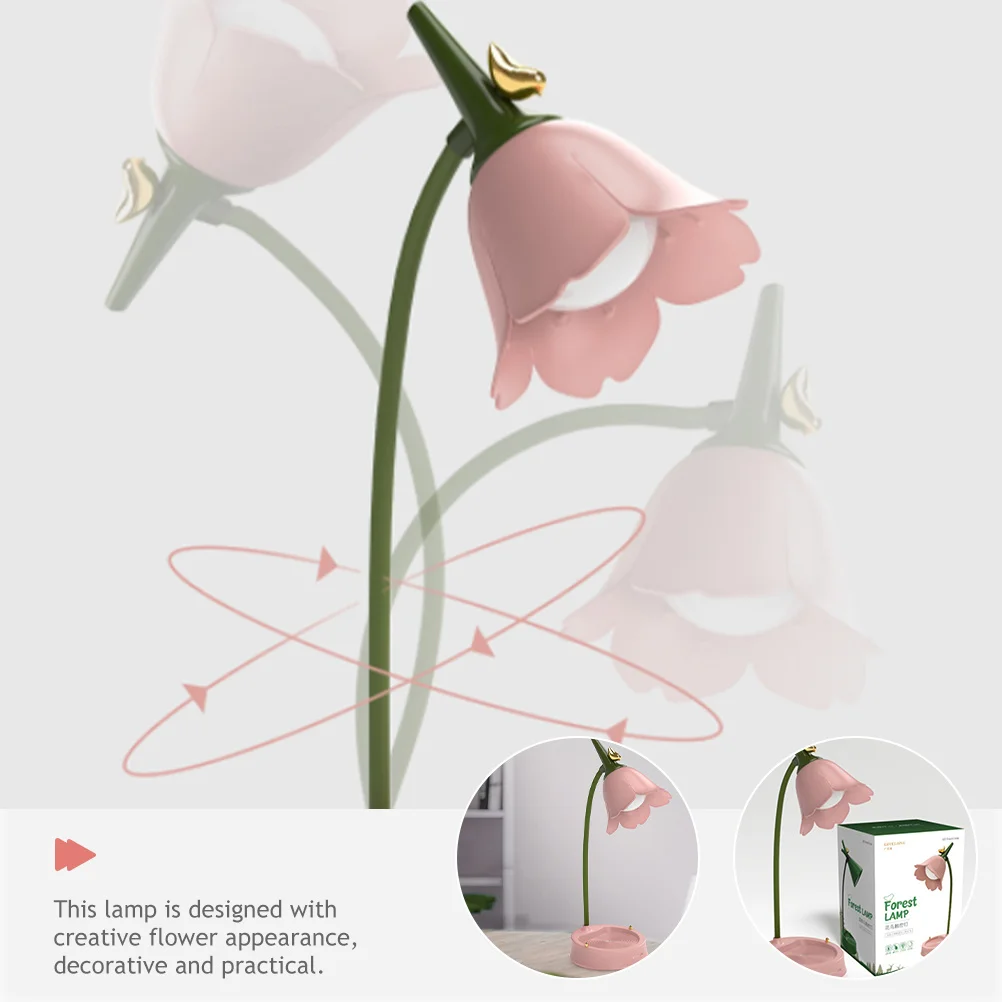 

Flower Design LED Desk Lamp Dimmable Touch Control Night Light for Bedroom Bedside Table Small Decorative Lamp Stylish Home