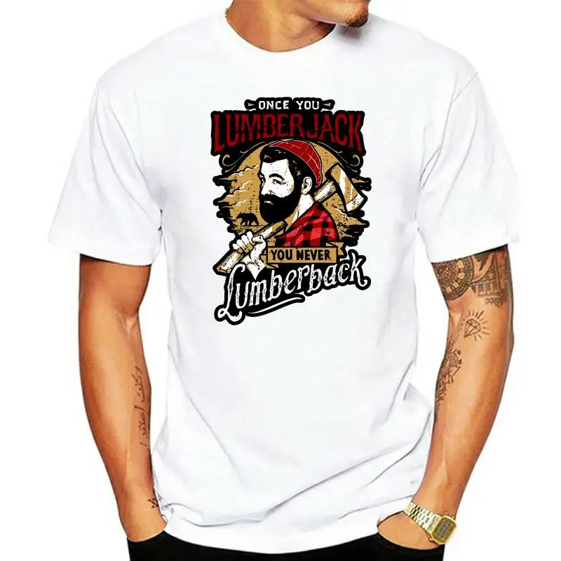 LUMBERJACK T SHIRT WOOD CUTTER CHOPPER BEARD  Men Tee Shirt Tops Short Sleeve Cotton Fitness T-Shirts  Normal