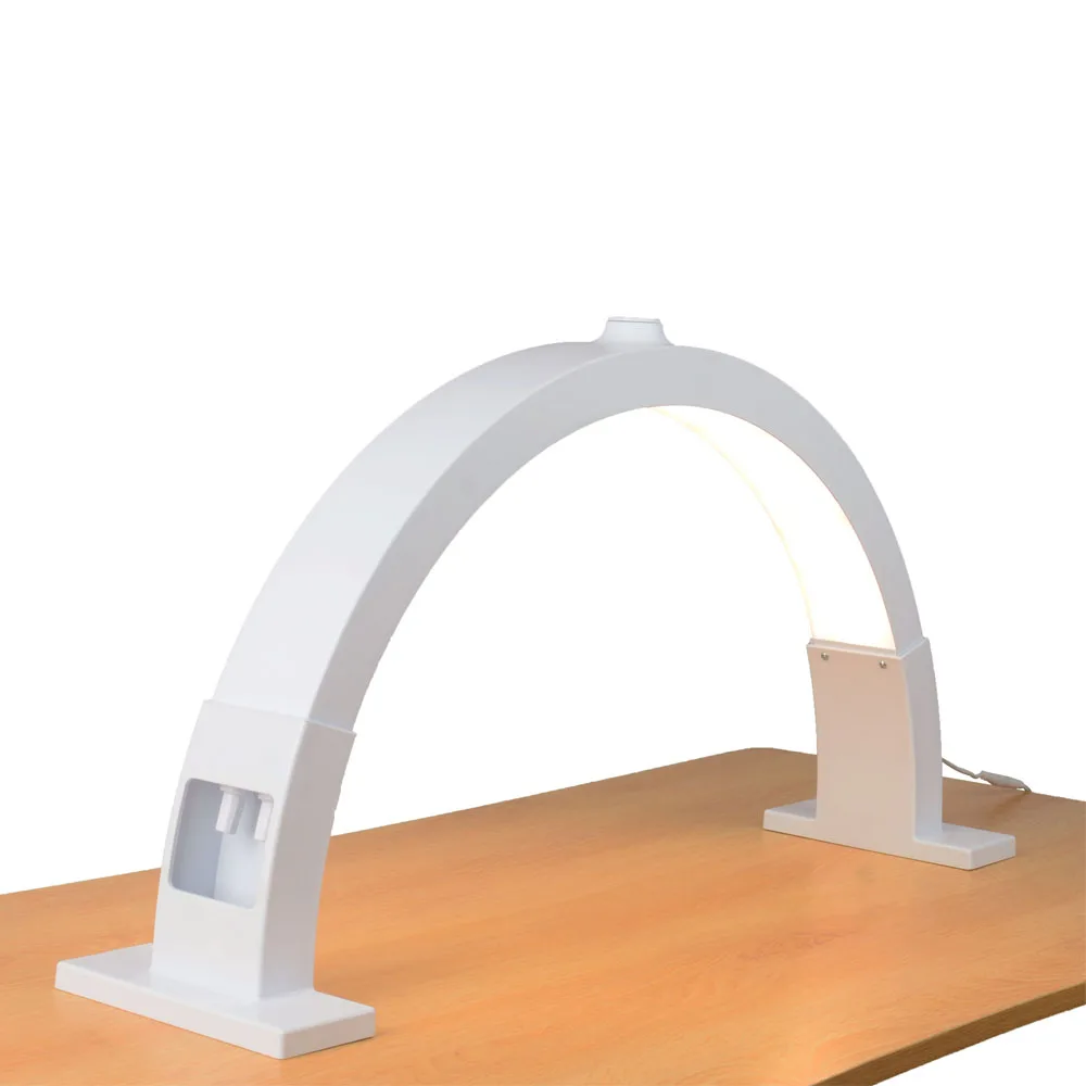 30W LED Half Moon Desk Lamp Dimmable CCT Nail Lamp 288 LEDs 3000K-6500K for Jewelry Making Watch Repair