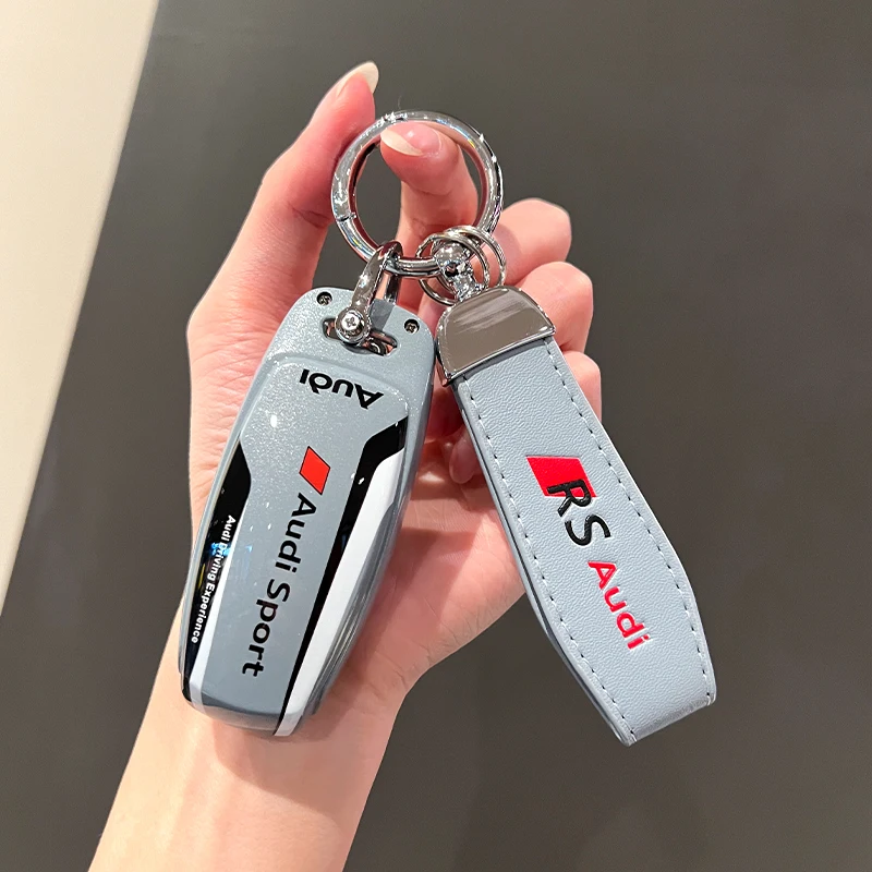 Soft ASB Car Smart Key Case Cover For Audi A6 A7 A8 E-tron Q5 Q8 C8 D5 Auto Styling Protection Shell Holder Accessories - view 2