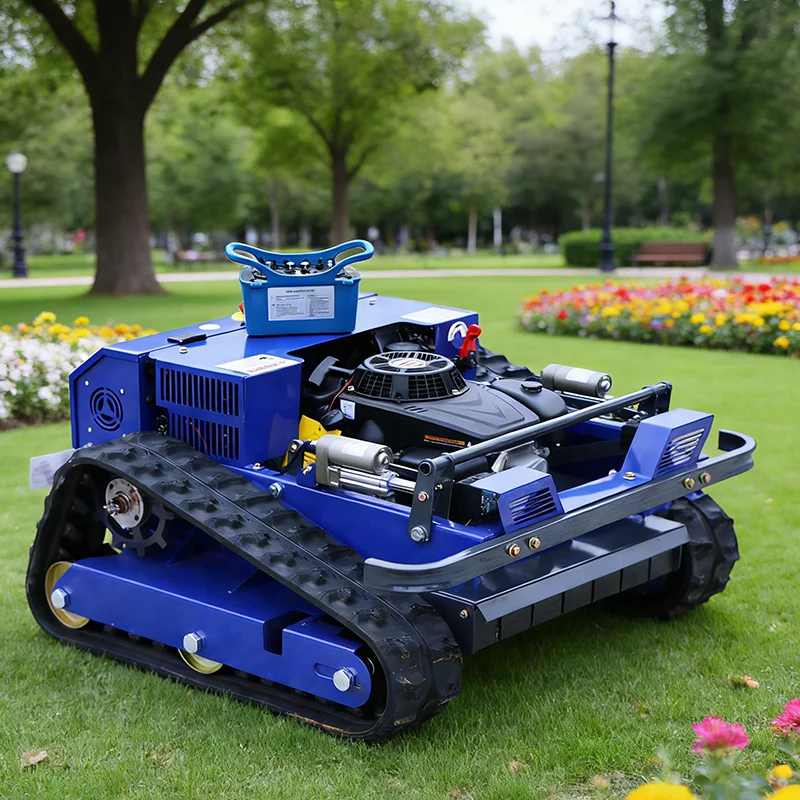 

Customized all terrain tracked lawn mower, remote-controlled farm weed control integrated machine