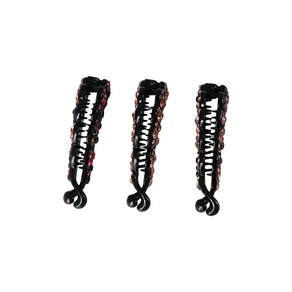 

Simple Elegant Diamond For Women Vertical Clip For Girl Korean Style Hair Clip Hair Accessories Banana Clip Ponytail Holder