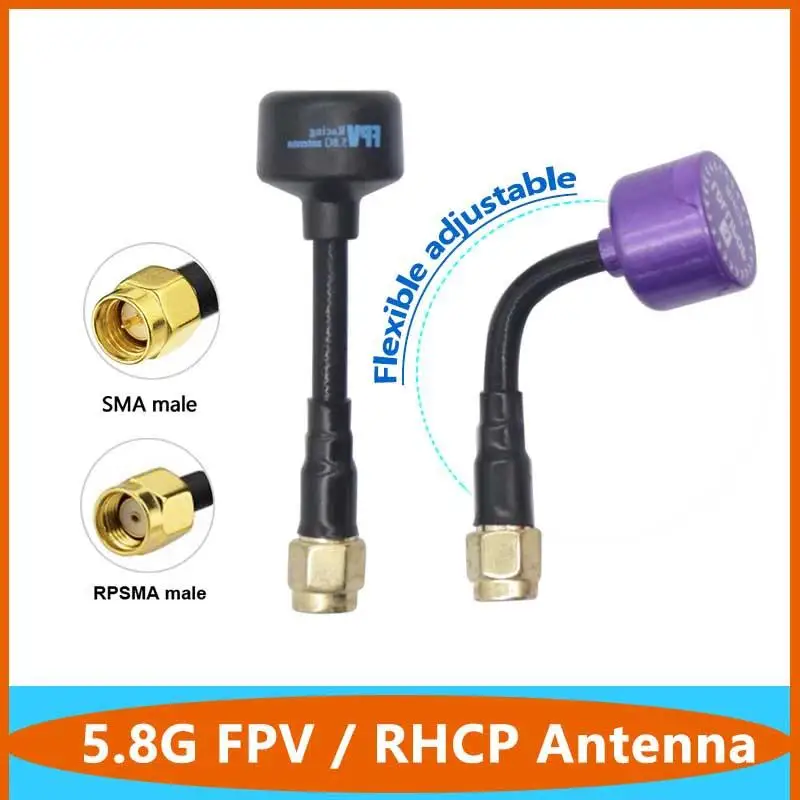 5.8g omni mini lollipop antena rhc antena de alto ganho 5dbi fpv transmissor/receptor sma/RP-SMA macho para corrida rc