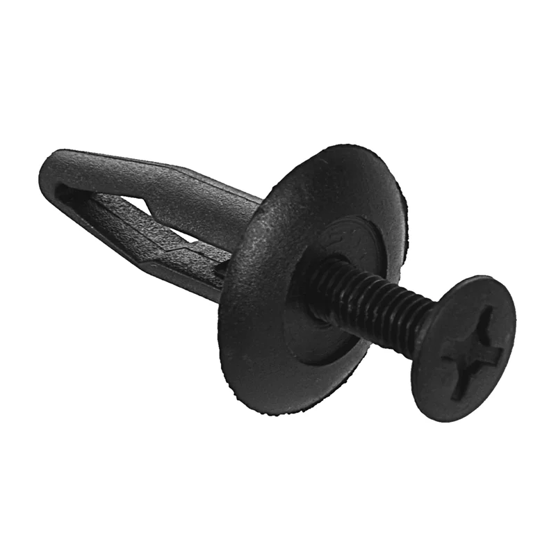 75 Buah Klip Dorong Bumper Mobil Pengencang Paku Keling Plastik Panjang 32Mm Hitam