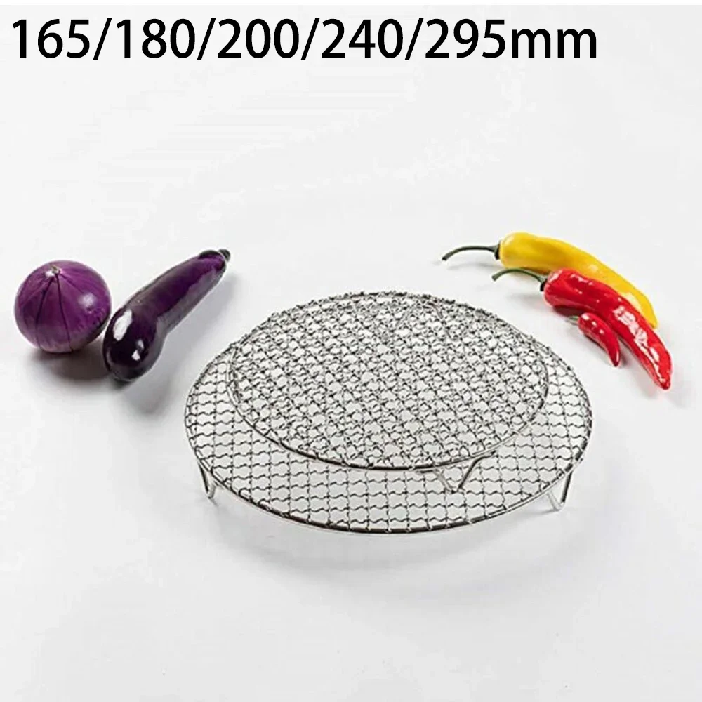 Barbecue Round Cooling Baking Rack 201 Stainless Steel Wire Oven Grill 165mm-295mm Sheet Circular Barbecue Net Baking Grill