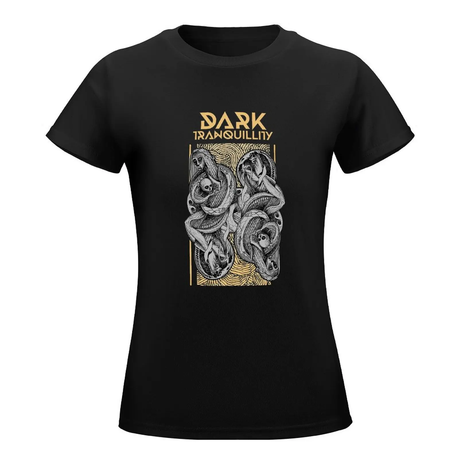 Dunkle Ruhe schwarz und weiß Schädel Design T-Shirt Anime Kleidung Sommer Tops Schwergewichte lustige Kleidung für Frauen