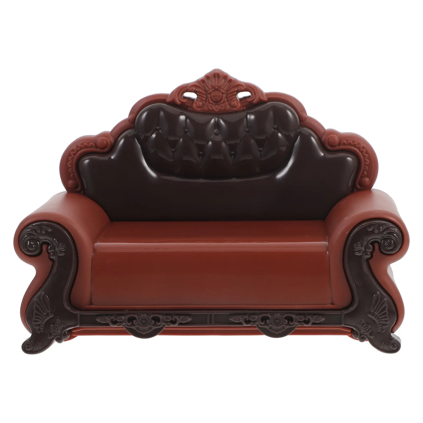

Miniature Sofa Chair Vintage Plastic Mini Size Sofa Chair for Mini House Decoration DIY Craft Bedroom Ornament