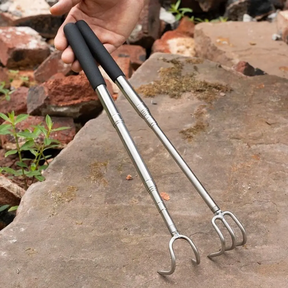 1pc/2pcs Retractable Telescopic Mushroom Picking Tool Stainless Steel Adjustable Pick Up Tool Compact Long Hand