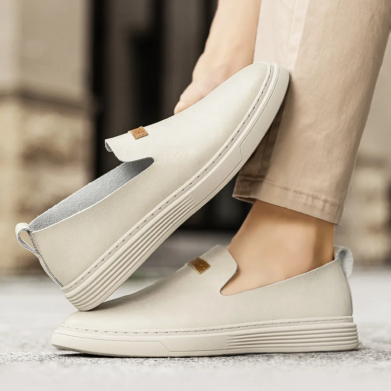 

Модные мужские туфли высокого качества, удобные повседневные туфли на плоской подошве для работы и офиса, уличной прогулки, большие размеры, без шнуровки