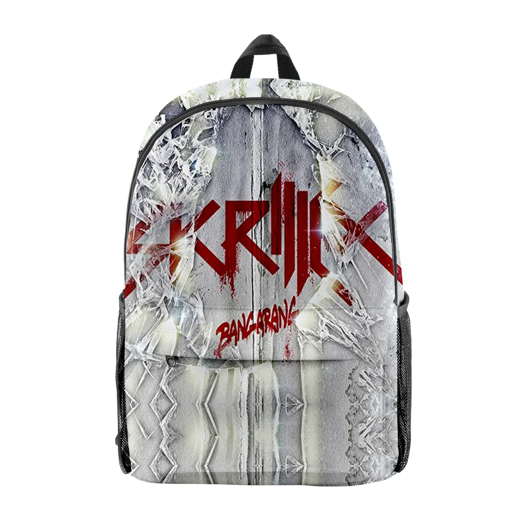 Popular Novelty Skrillex DJ pupil Bookbag Notebook Backpacks 3D Print Oxford Waterproof Boys/Girls Fashion Travel Backpacks