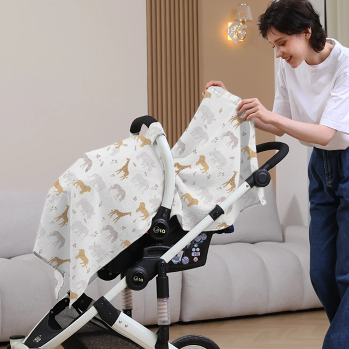 Kangobaby Baby Sunscreen Basket Baby Stroller Cover Stroller Accessories Soft And Breathable Sunshade Cover Mosquito Net