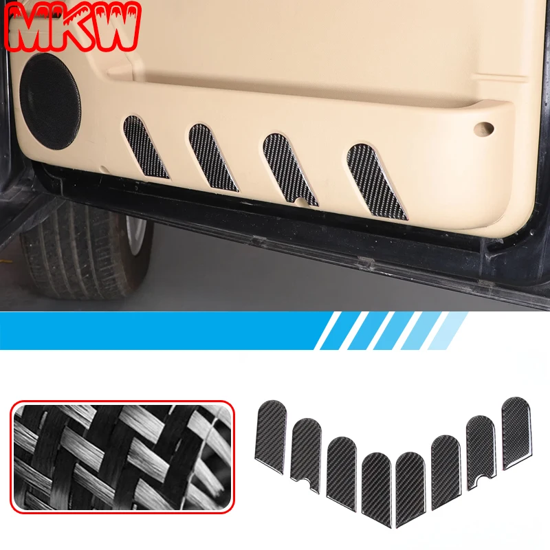 L/RHD For Land Rover Discovery 2 LR2 1998-2003 Soft Carbon Fiber Car Inner Door Panel Groove Cover Trim Sticker Car Accessories