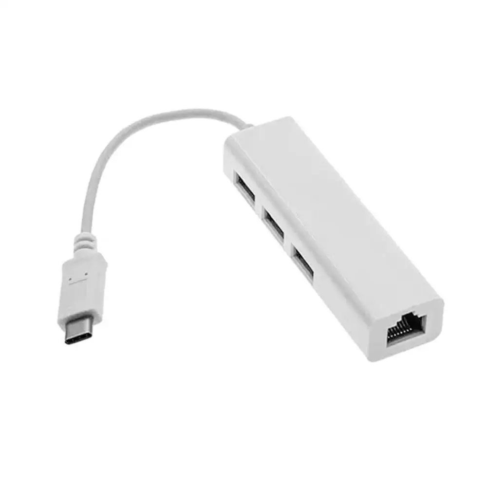 Xiwai Chenyang Multiple 3 Ports Hub USB 3.1 USB-C with Networking Ethernet Network LAN Adapter