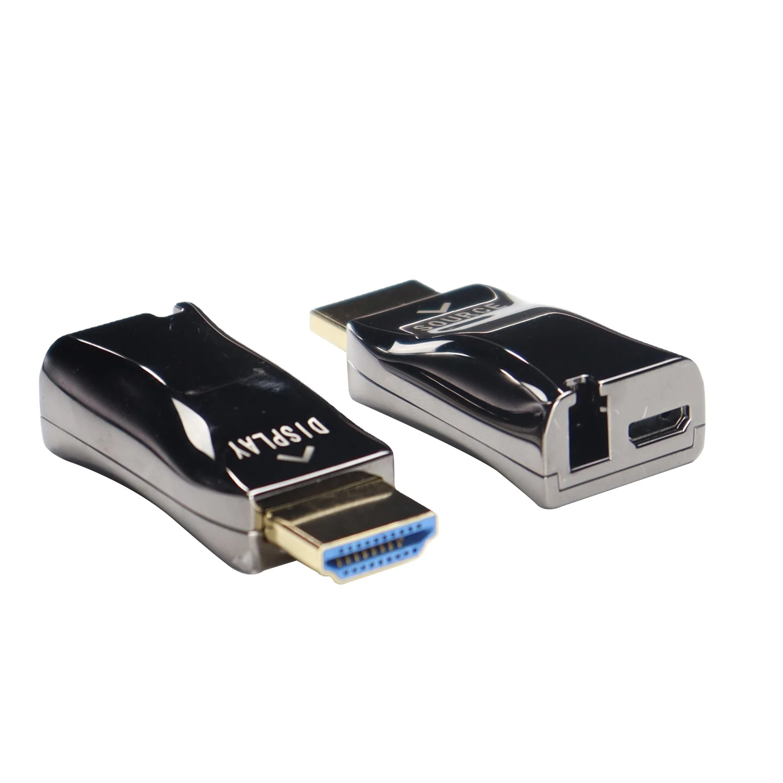 Mini 4K 30Hz HDMI Fiber Extender, 10.2Gbps HDMI 1.4a to Fiber Optical Transceiver,  Multimode 300m, LC