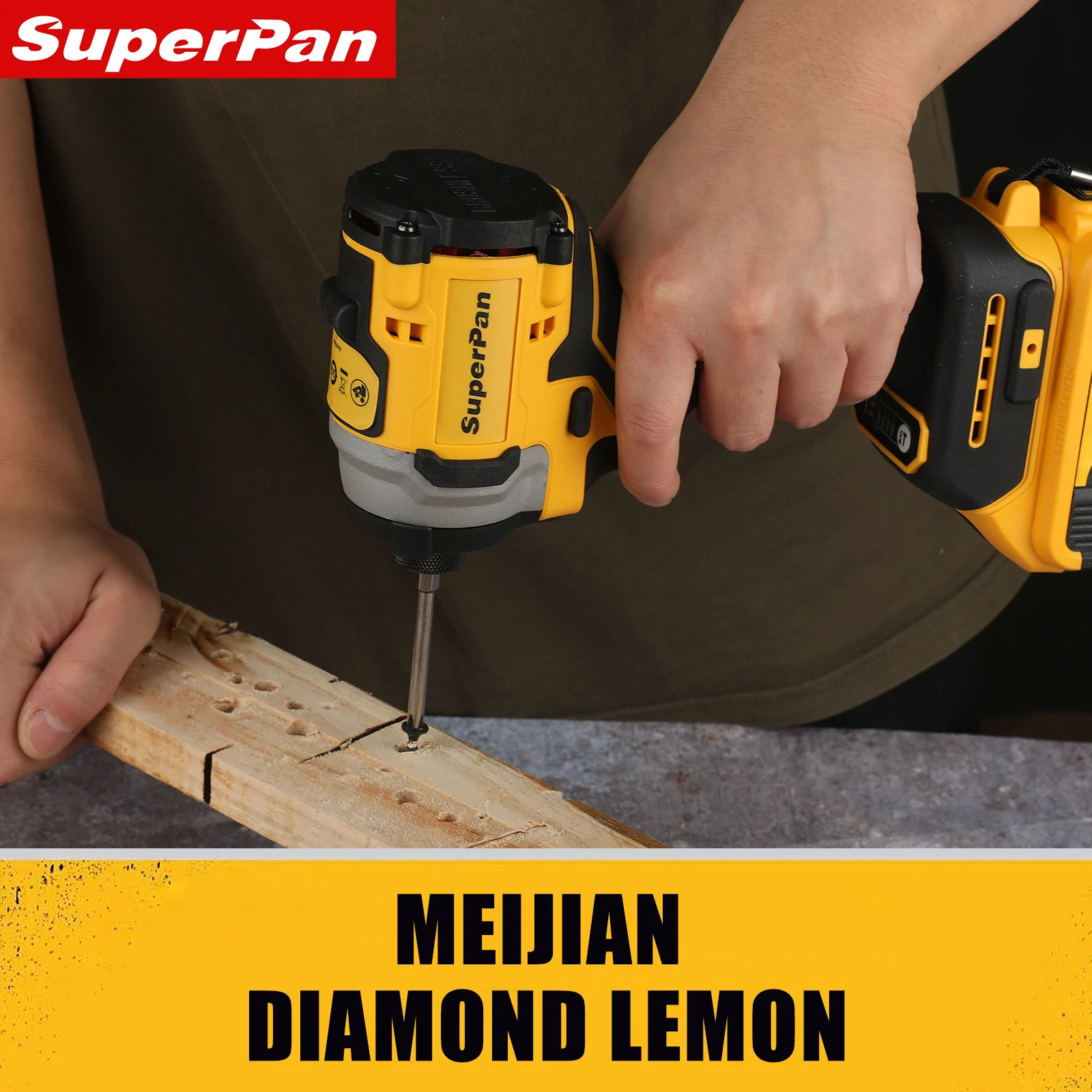 

SuperPan DCF850 Cordless Brushless Impact Drill High Speed 3250RPM 205N·m for DeWalt 20V battery pin