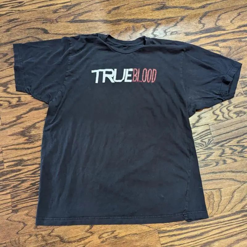 قميص True Blood Promo 2000s XL 22x29 HBO Vampire Horror Fantasy Show Vtg Y2K #1