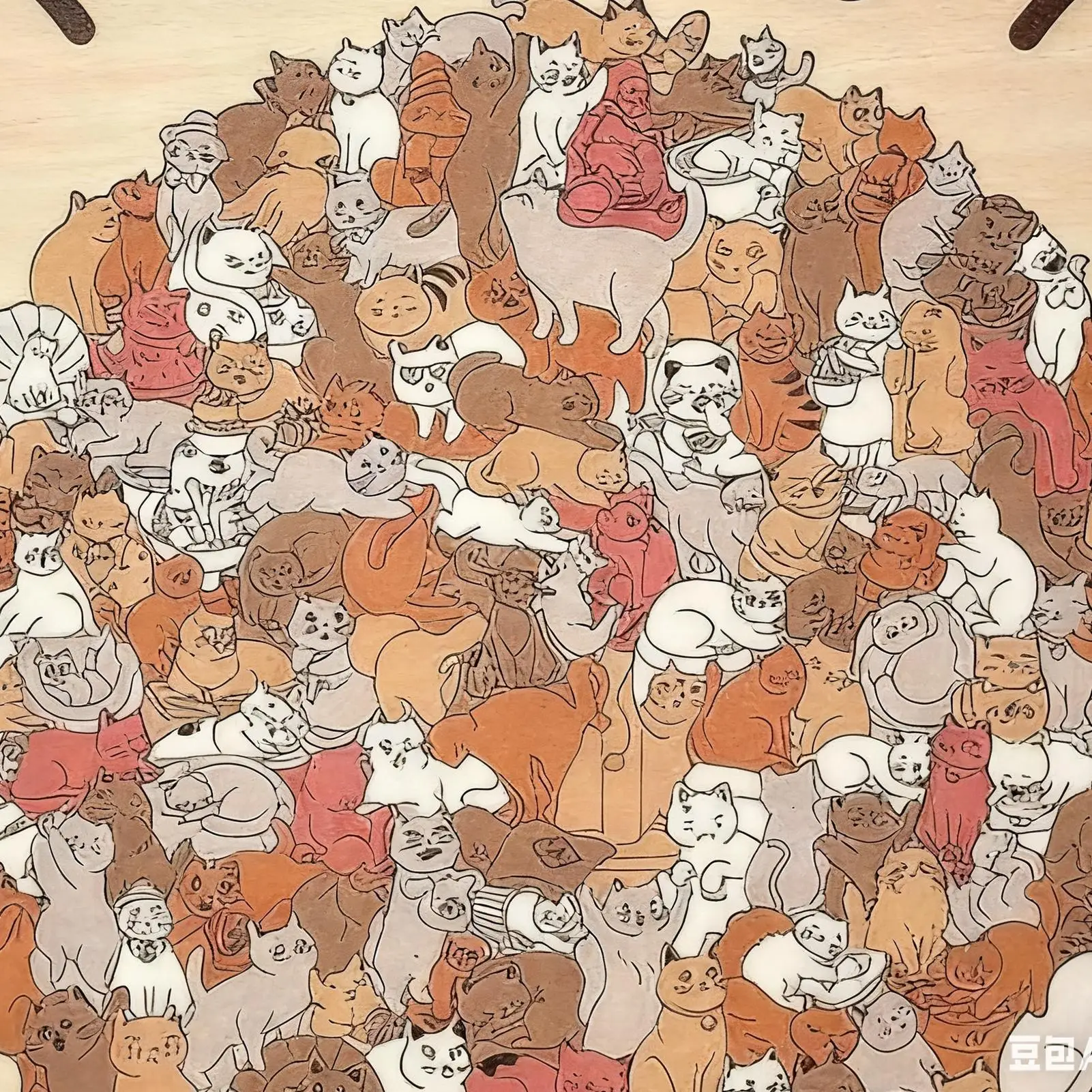 Katzen-Holzpuzzle, 135 Teile, langlebig, präzise Dekoration, Holz, herausforderndes Puzzle für Katzenliebhaber, Zuhause, Regal, Familie, Freunde