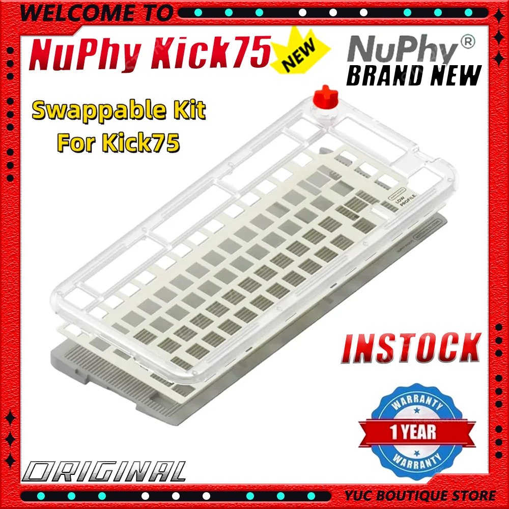 

НОВЫЕ комплекты NuPhy Kick75, сменный комплект для игровой клавиатуры Kick75, беспроводная 3-режимная прокладка, RGB, пользовательские клавиатуры для ноутбуков для киберспорта