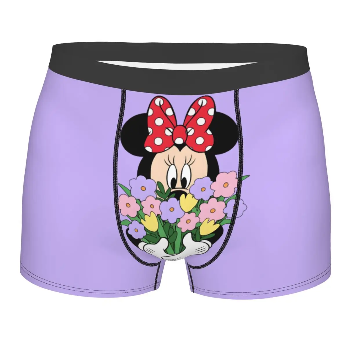 

Пользовательское забавное нижнее белье с Минни Маус, мужские трусы-боксеры с принтом, шорты, мягкие трусы