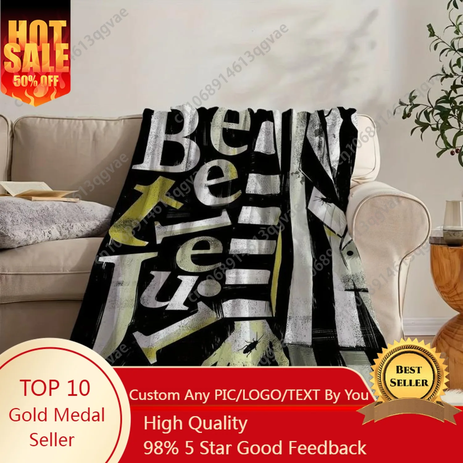 

Gorgeous Style Horror Movie Inspired Soft Cozy Blanket - Machine Washable Woven Polyester Four Seasons Double Sided