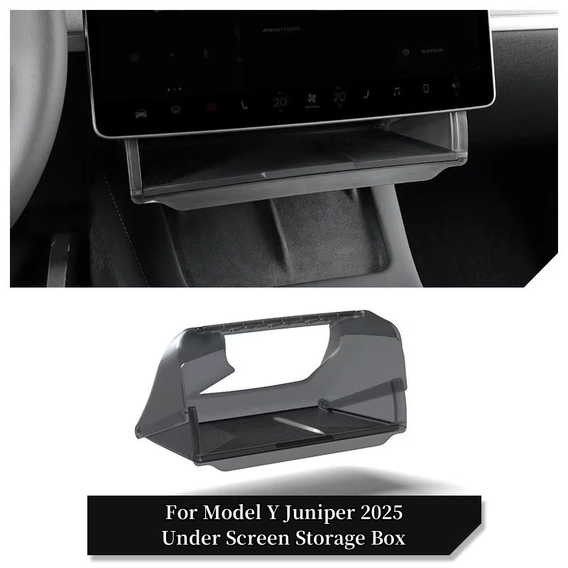 Middenconsole scherm onder opbergbox voor Tesla Model 3/Y Juniper/Launch 2026, verborgen opbergbak voor middenconsole