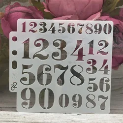 13cm Number Digit 0-9 DIY Layering Stencils Painting Scrapbook Coloring Embossing Album Decorative Card Template