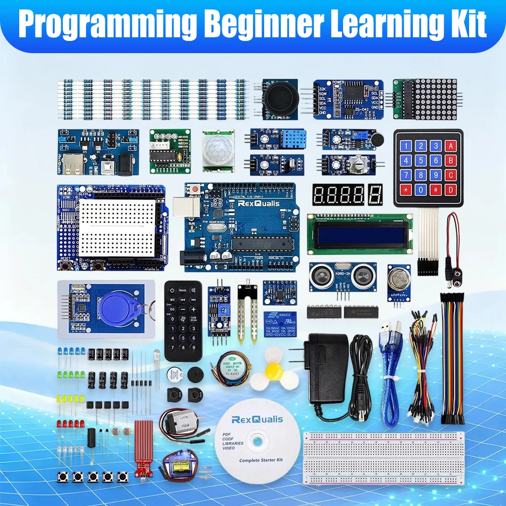 Most Complete Starter Kit for Arduino UNO R3 Programming Beginner Learning Kit LEDs STEM Projects Compatible with Arduino IDE