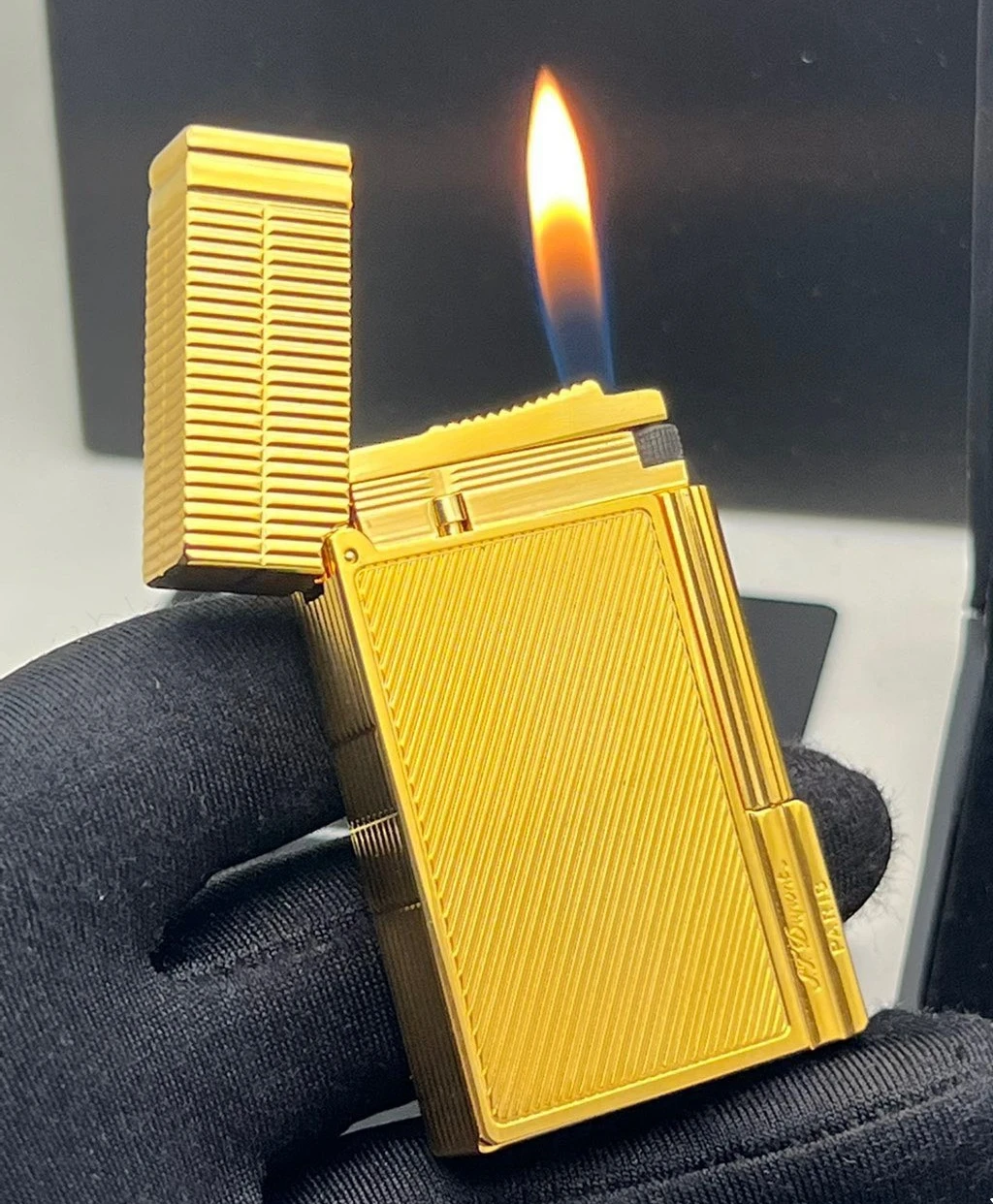 S.T. Dupont Golden Silver Brass Soft Flame Lighter Collection