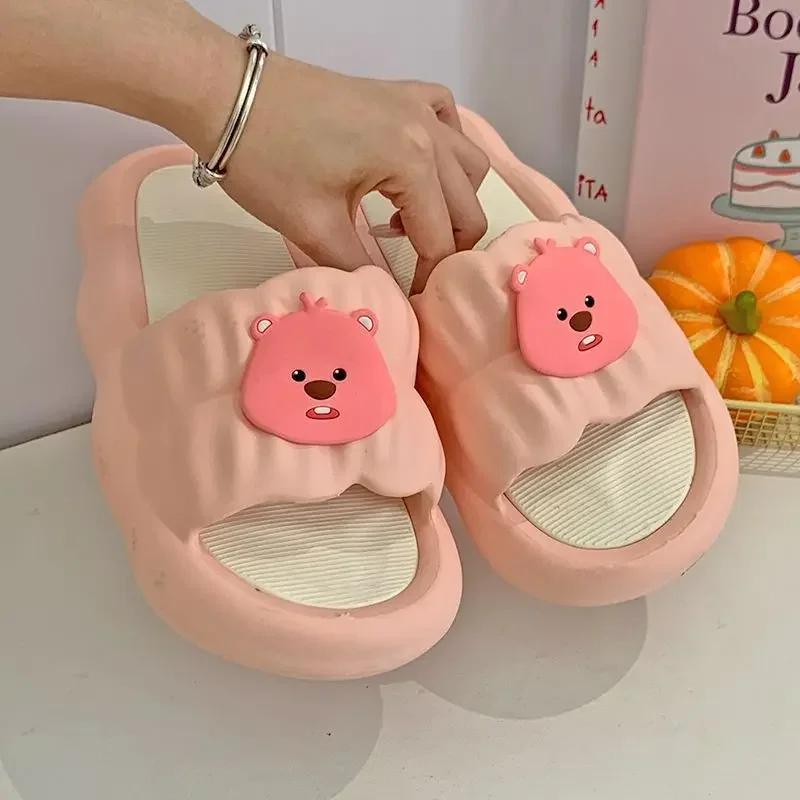 New Cartoon Loopy Little Beaver Slippers Home Shoes Bathroom Antiskid Ins Kawali Cute Toys Friend Gift Birthday Gift For Girls