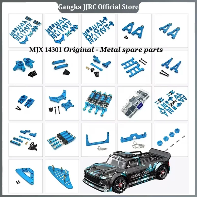 Kit de mise à niveau en métal pour MJX 1/14, culbuteur avant et arrière, tasse de direction, amortisseur, pièces de voiture télécommandées, 14302