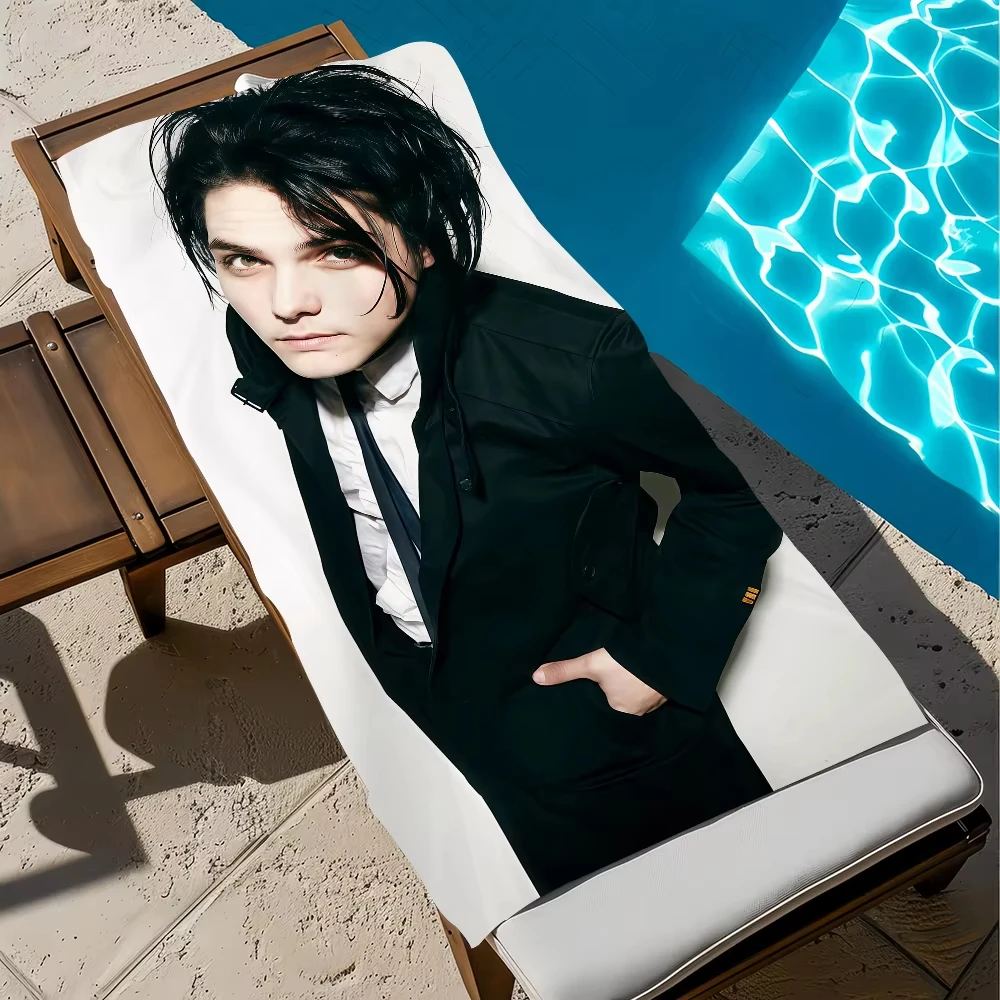 My Chemical Romance Gerard Way Soft Beach Towel for Pool Trip Gym Spa Home Decor - Rock Band Themed Bathing Towel Holiday Gift