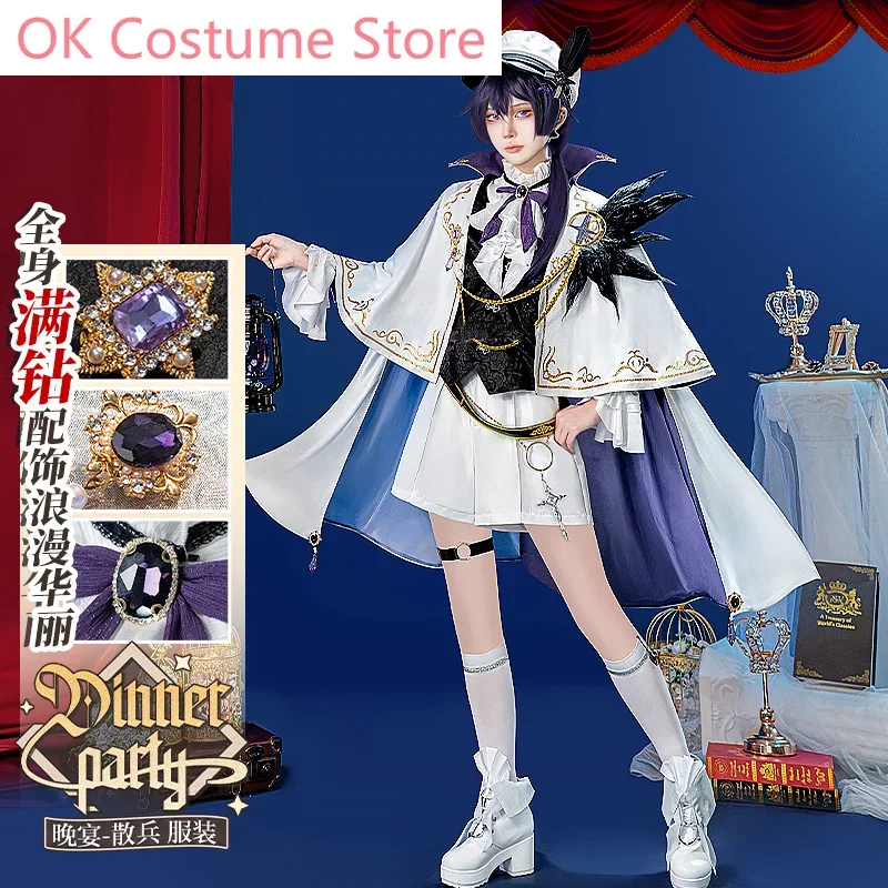 Genshin Impact Lynette Magician Game Suit Lovely Jumpsuits Cosplay Costume Halloween Party Role Play Outfit Women