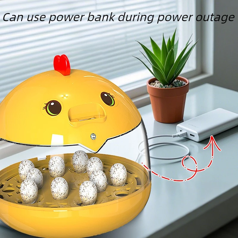 Children Eggs Incubator Automatic Smart Temperature Control Incubators USB Silent Small Chicken Hatcher Machine Chick Brooder